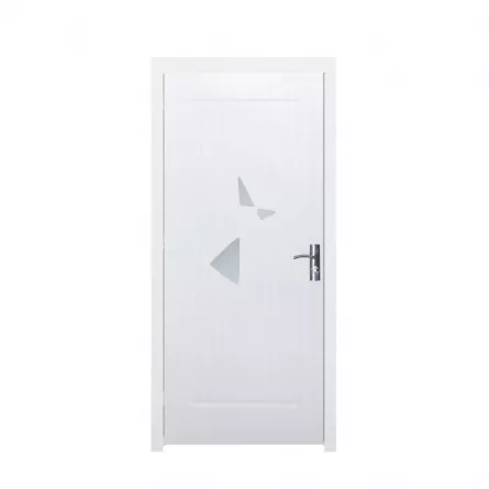 Usa interior din MDF 110-F-70 dimensiune 203x76 cm grosime 3.8 cm culoare alb embosat