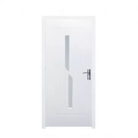 Usa interior din MDF 114-F-80 dimensiune 203x86 cm grosime 3.8 cm culoare alb embosat