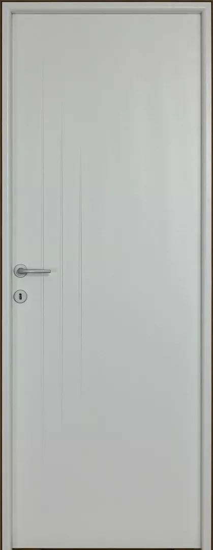 Usa interior MDF Three Lines 203×78 cm, reversibila, toc 9 cm, alba