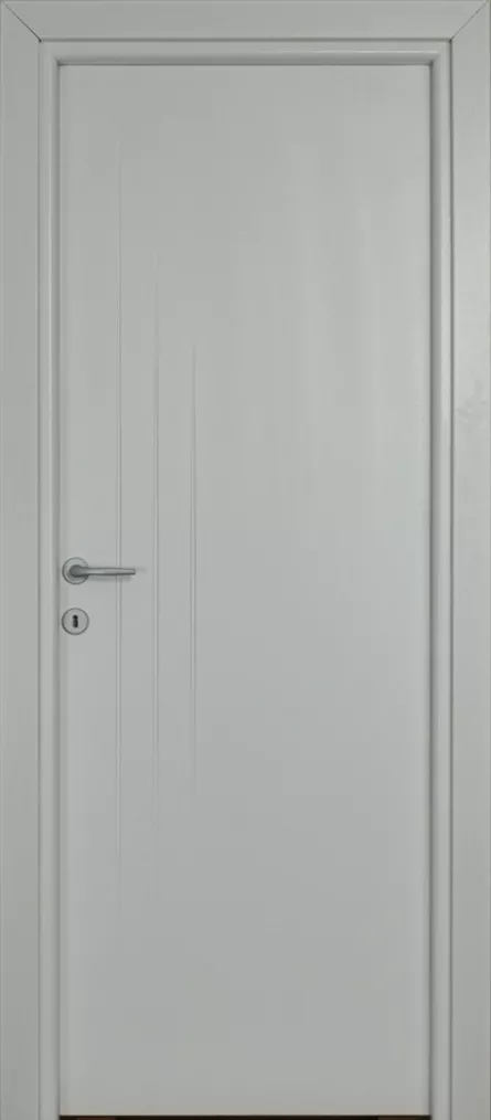Usa interior MDF Three Lines 203×88 cm, reversibila, toc 9 cm, alba