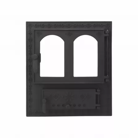 Usa mare pentru semineu, cu cenusar, motive romanesti, model 681896