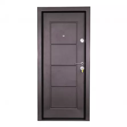 Usa metalica Fero MD 131, dimensiune 2000 x 880 x 160 mm, culoare maro, deschidere stanga