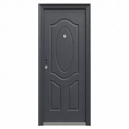 Usa metalica model 010 C18-10, dreapta, dimensiune 205 x 86 cm, grosime 5 cm, culoare antracit