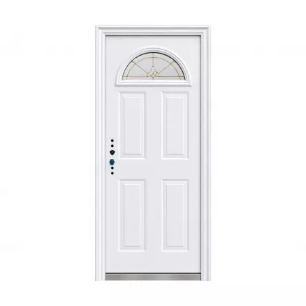 Usa metalica de exterior model 043, dreapta, dimensiune 205 x 80 cm, grosime 5 cm, culoare alba