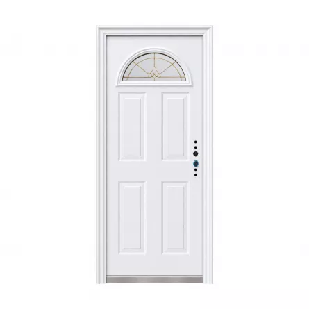Usa metalica de exterior model 043, stanga, dimensiune 205 x 80 cm, grosime 5 cm, culoare alba
