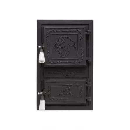 Usa pentru soba Leo monobloc neagra  475x295 mm 660064