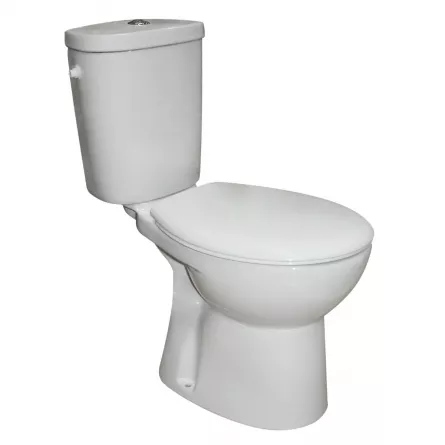 Set WC compact Fayans Enjoy WQ6F71110001311, alb, evacuare verticala