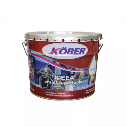 Vopsa alchidica pentru lemn si metal Kober Ideea, culoare maro deschis, ambalare 10 L