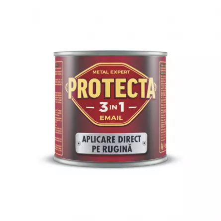 Vopsea 3 in 1 direct pe rugina, Protecta, maro inch 0.5 L