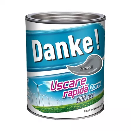 Vopsea alchidica, pentru lemn / metal / zidarie, interior/ exterior, gri metal 2.5 L