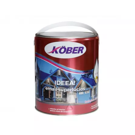 Vopsea alchidica pentru lemn si metal Kober Ideea, culoare maro deschis, ambalare 4 L