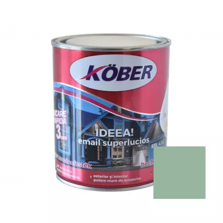 Vopsea alchidica pentru lemn si metal Kober Ideea, culoare vernil, ambalare 0.75 L