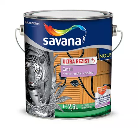 Vopsea de interior si exterior pentru lemn / metal / zidarie, Ultra Rezist alb polar, 2.5 L
