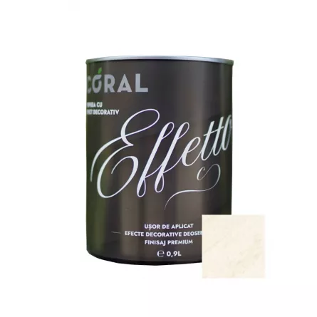 Vopsea decorativa, interior, Coral Effetto, Cosenza crem, 0.9 l