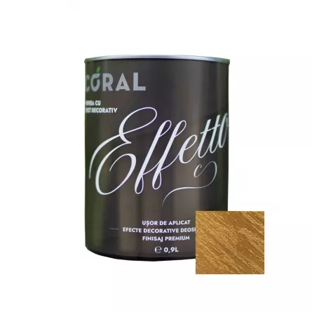 Vopsea decorativa, interior, Coral Effetto, Platino auriu, 0.9 l