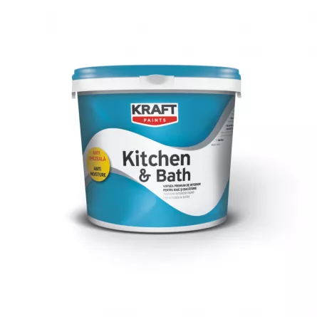 Vopsea superlavabila, Baie si Bucatarie, interior, Kraft Kitchen & Bathroom, 4 L