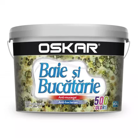 Vopsea superlavabila, Oskar, Baie si Bucatarie, alb 2.5 L