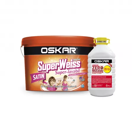 Vopsea ultralavabila pentru interior/exterior cu Microsfere Ceramice 15 L + Amorsa 4 L Cadou