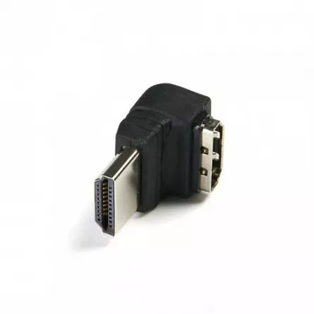Adaptor Serioux, HDMI mama - HDMI tata inclinat la 90 grade, negru, [],papetarie.ro
