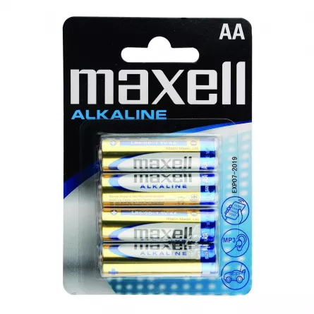 Baterie alcalina LR6/AA 4/blister Maxell, [],papetarie.ro