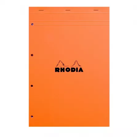 Blocnotes A4+ capsat 80 file dictando galbene Rhodia Orange, [],papetarie.ro