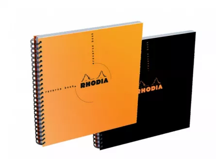 Caiet 21x21cm spirala 80 file Clairefontaine Rhodia Reverse, [],papetarie.ro