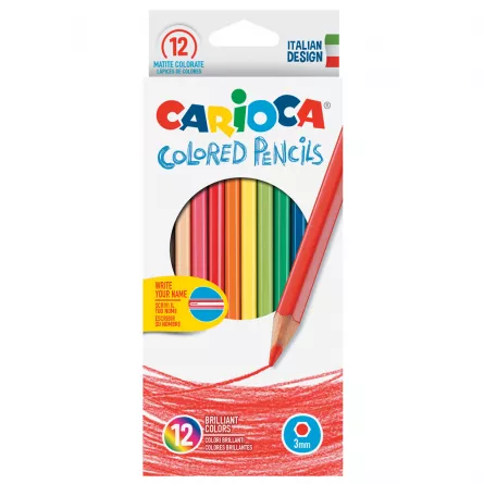 Creioane color Carioca 12/set, [],papetarie.ro