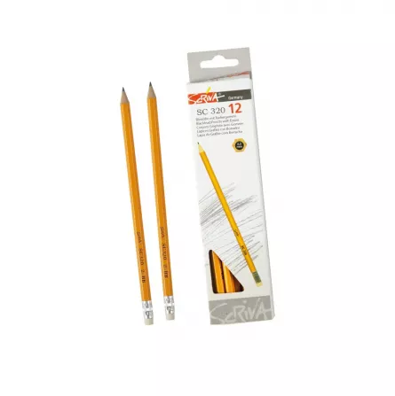 Creion guma 12/cutie Scriva, [],papetarie.ro