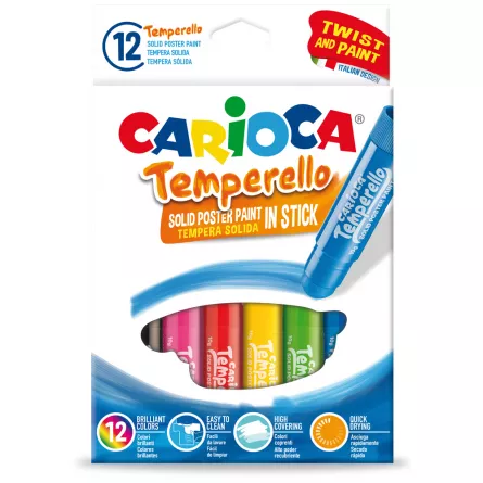 Creion-tempera Temperello Carioca 12/set, [],papetarie.ro