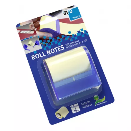 Dispenser rola sticky notes 60mm x 10m Info Notes, [],papetarie.ro