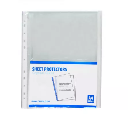 Folie protectie documente A4 Standard 100/set, [],papetarie.ro