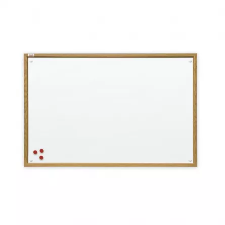 Whiteboard magnetic rama lemn 60 x 40 cm Bi-Silque, [],papetarie.ro
