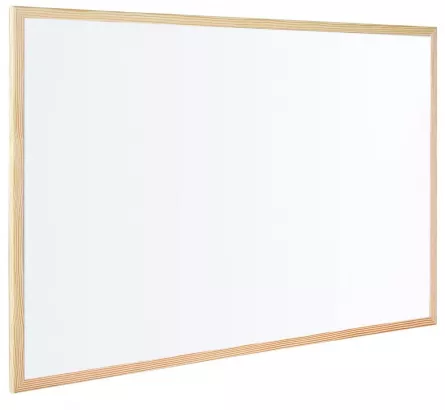 Whiteboard magnetic rama lemn 80 x 60 cm Bi-Silque, [],papetarie.ro