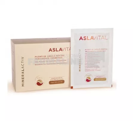 Aslavital Mineralactiv Pudra argila 10 plicuri