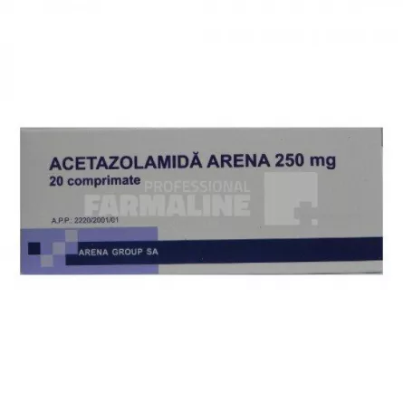 ACETAZOLAMIDA ARENA 250 mg x 20 COMPR. 250mg ARENA GROUP S.A.