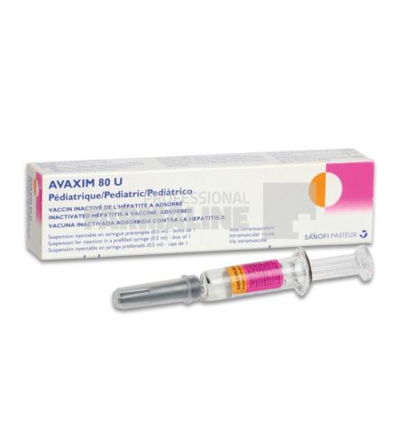 AVAXIM 80 U PEDIATRIC, VACCIN HEPATITIC A INACTIVA