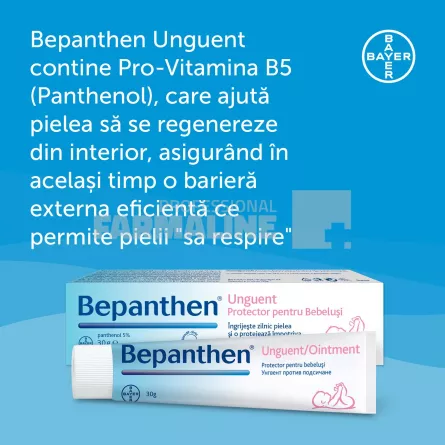 Bepanthen Unguent 30 gr â€“ Ingrijeste si protejeaza pielea impotriva iritatiilor de scutec
