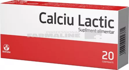 Biofarm Calciu lactic 500 mg 20 comprimate