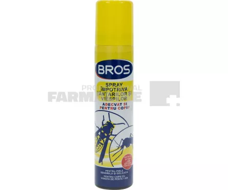Bros Spray impotriva tantarilor si viespilor adecvat pentru copii 90 ml