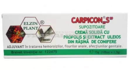 Carpicon "S" Crema solida cu Propolis si Extract uleios de Rasina de conifere 10 bucati x 1.5 g