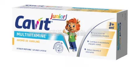 Cavit Junior Imun cu aroma de vanilina 20 tablete masticabile