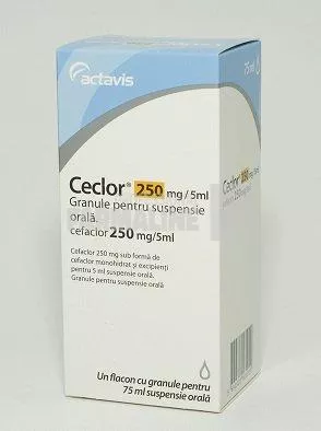 CECLOR R 250 mg/5 ml x 1 GRAN. PT. SUSP. ORALA 250mg/5ml ACTAVIS GROUP HF