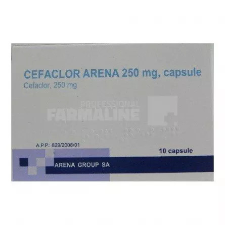 CEFACLOR ARENA 250 mg x 10 CAPS. 250mg ARENA GROUP SA