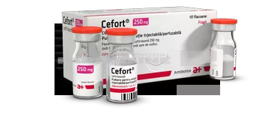 CEFORT 250 mg x 10 PULB. PT. SOL. INJ./PERF. 250mg ANTIBIOTICE SA