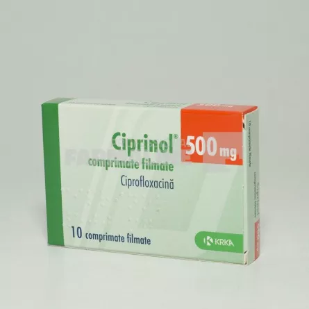 CIPRINOL 500 mg x 10 COMPR. FILM. 500mg KRKA D.D. NOVO MESTO
