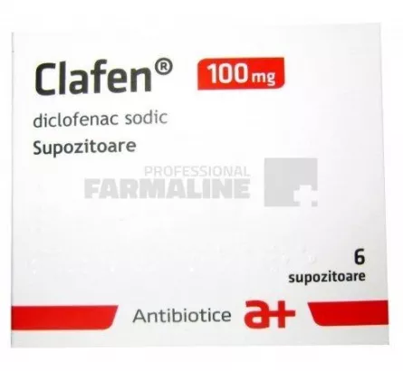 CLAFEN 100 mg x 6 SUPOZ. 100mg ANTIBIOTICE SA