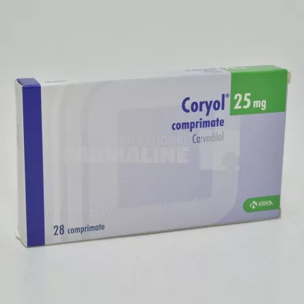 CORYOL 25 mg x 28 COMPR. 25mg KRKA D.D. NOVO MESTO