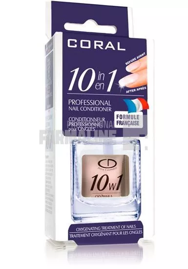 Delia Coral 10 in 1 Balsam profesional pentru unghii 11 ml