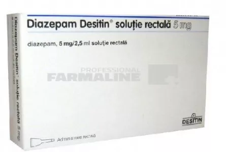 DIAZEPAM DESITIN R SOLUTIE RECTALA 5 mg x 5 SOL. RECTALA 5mg/2,5ml DESITIN