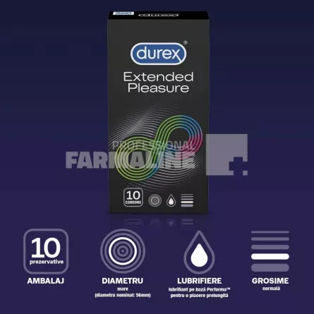 Durex Extended Pleasure Prezervative 10 bucati